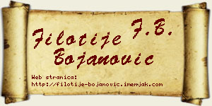 Filotije Bojanović vizit kartica
